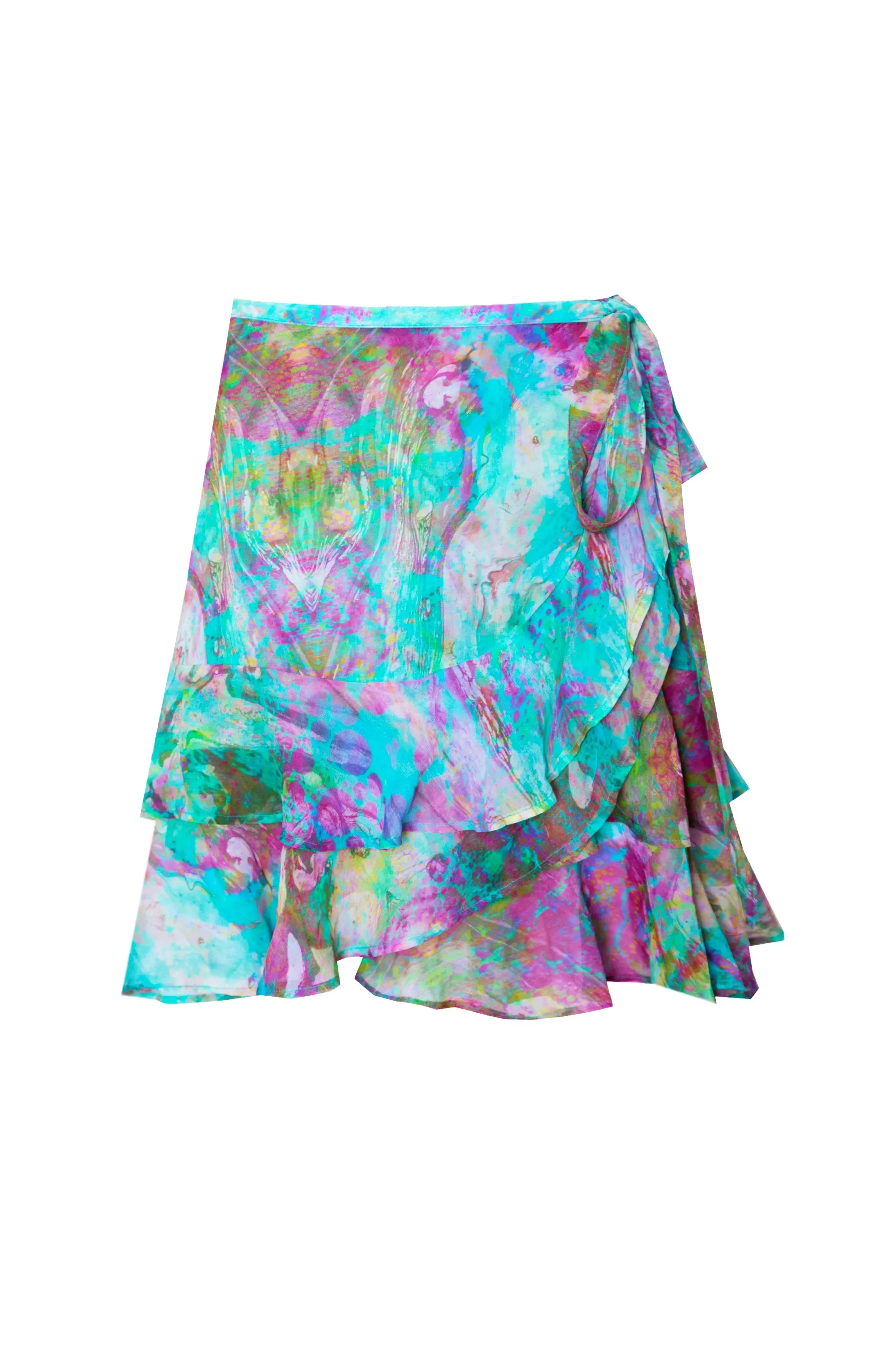 LIQUID RAINBOW TAHITI WRAP SKIRT