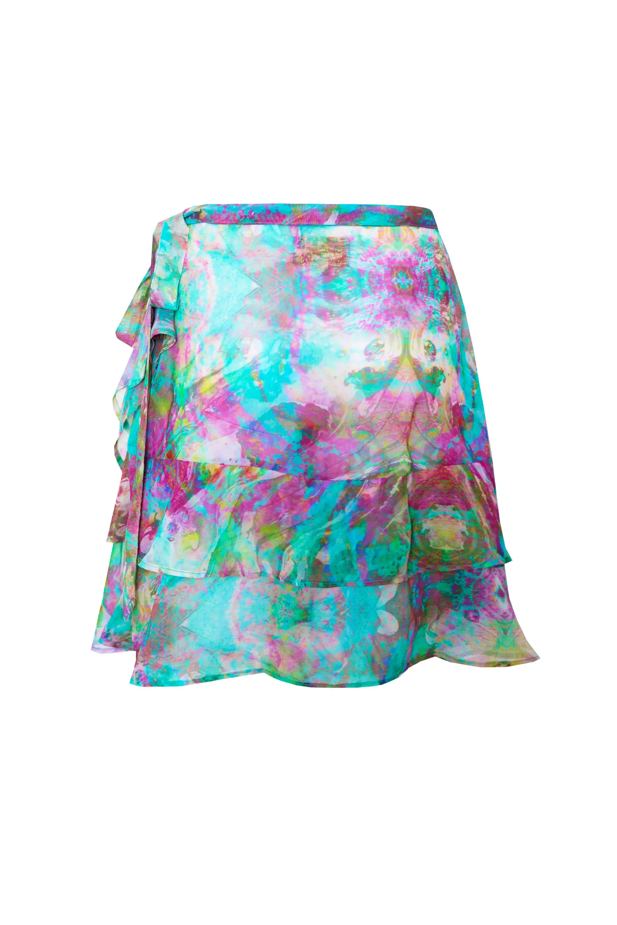 LIQUID RAINBOW TAHITI WRAP SKIRT