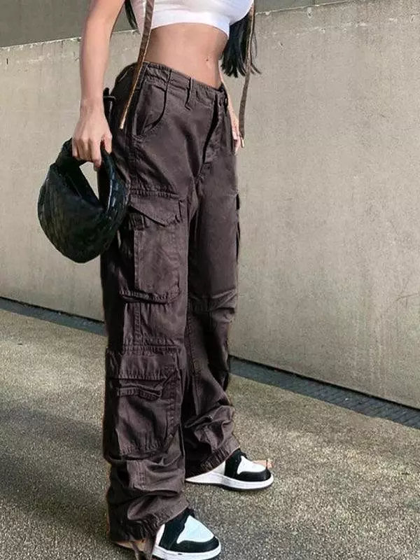 Loose Wide Leg Women Cargo Pants