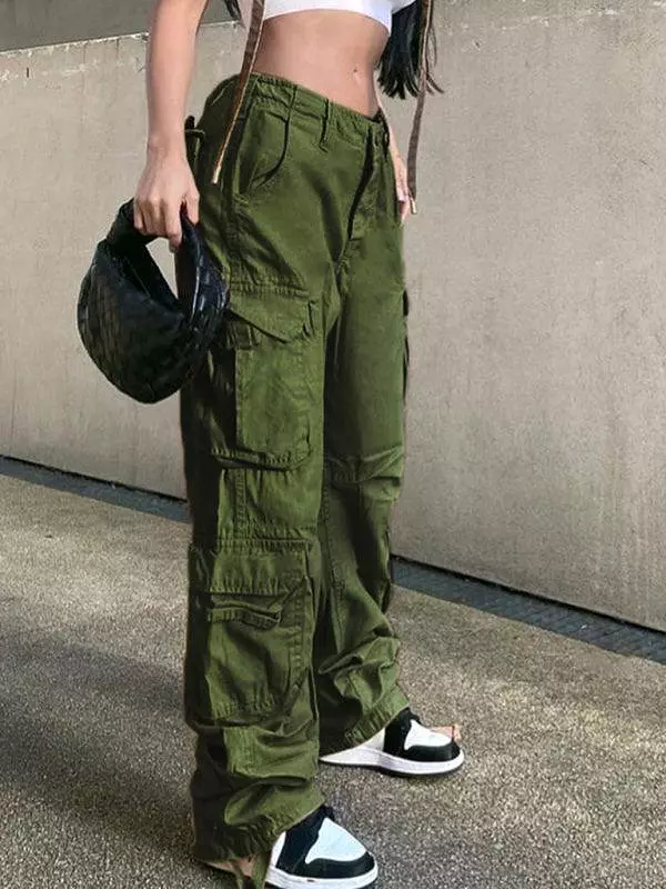 Loose Wide Leg Women Cargo Pants