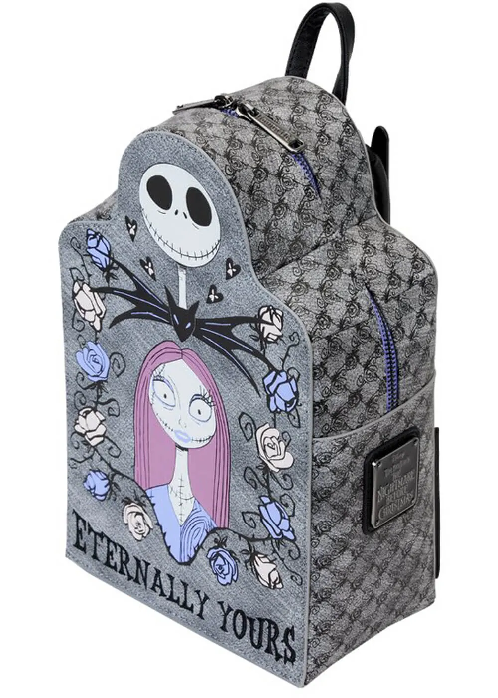 Loungefly Disney Nightmare Before Christmas Jack and Sally Eternally Yours Backpack Black