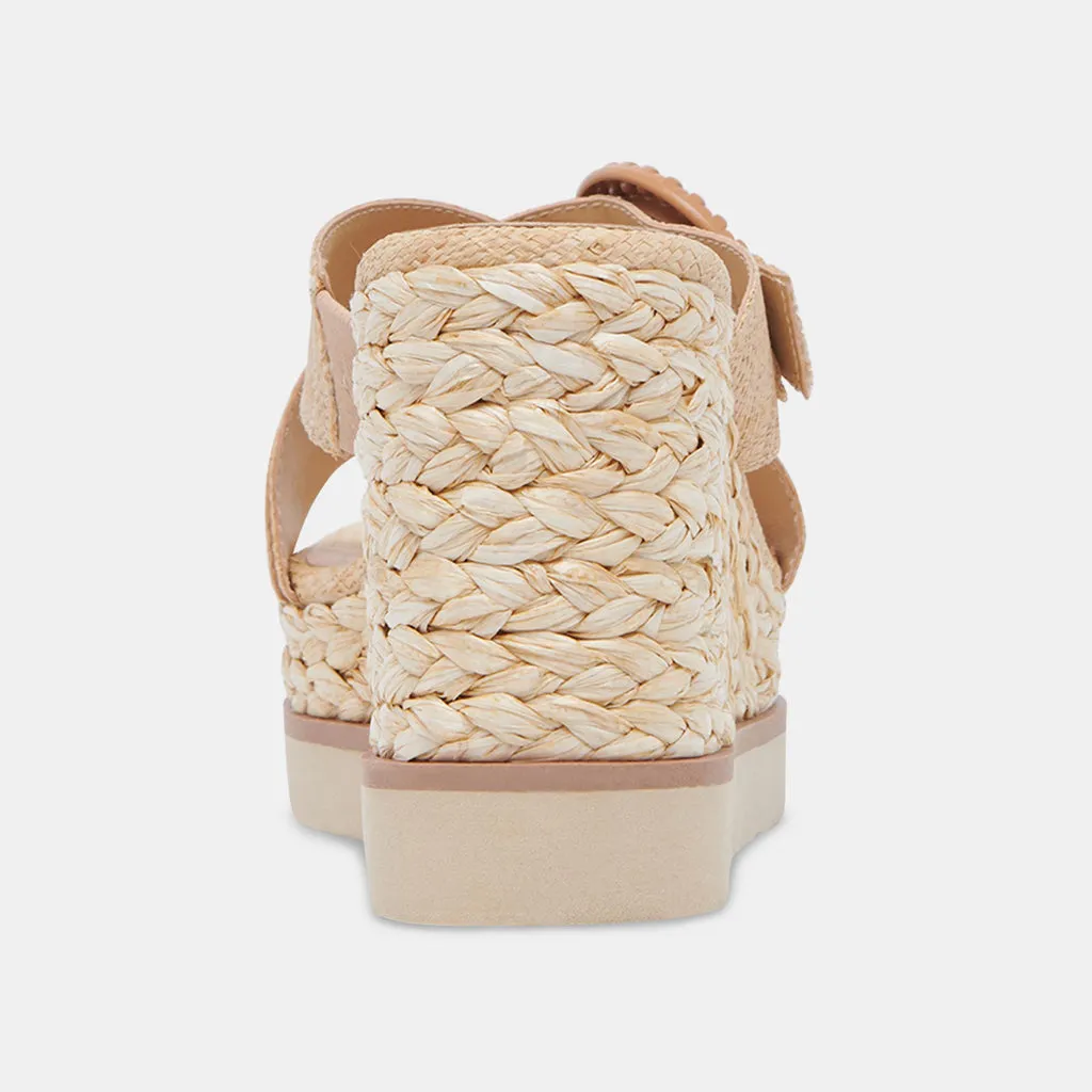 LUIZ WEDGES LT NATURAL RAFFIA– Dolce Vita 6896289251394