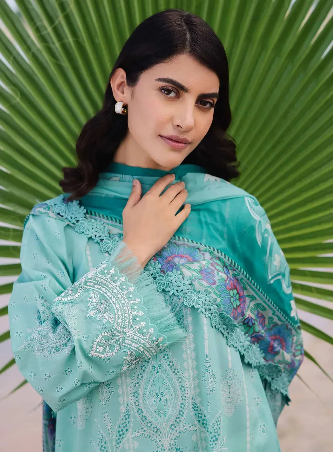 M Basics By Maria B Embroidered Lawn 3 Piece Unstitched Suit MB24M2 8A