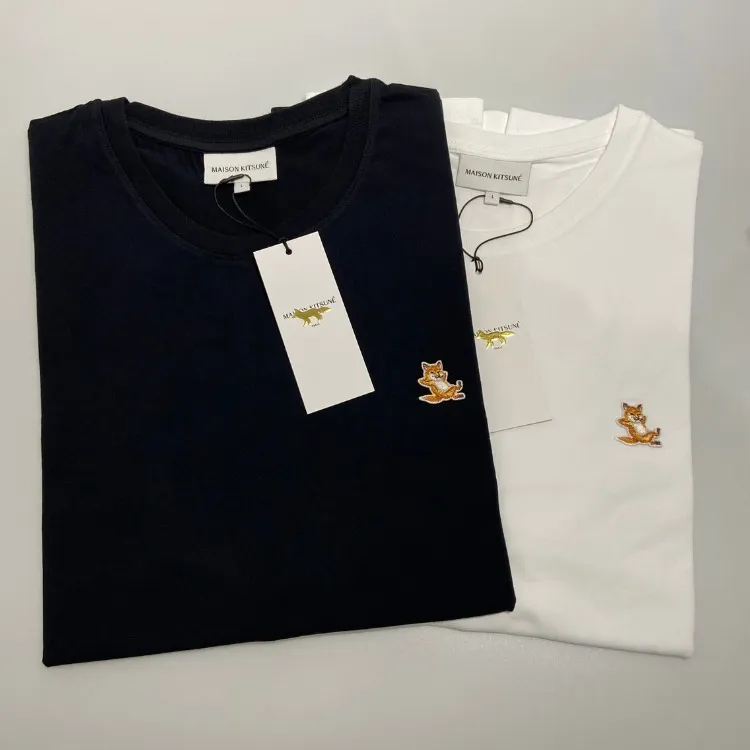 MAISON KITSUNE  |Plain Cotton Logo Designers T-Shirts