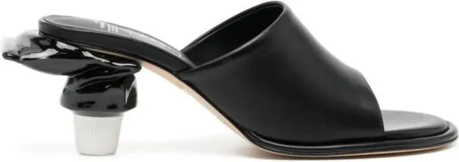 Maison MIHARA YASUHIRO Toothpaste 65mm leather mules Black