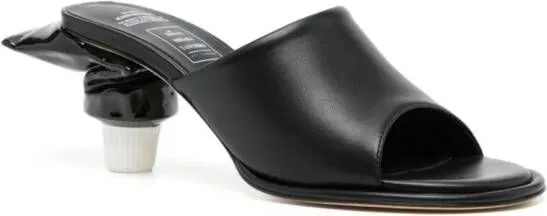 Maison MIHARA YASUHIRO Toothpaste 65mm leather mules Black