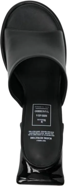 Maison MIHARA YASUHIRO Toothpaste 65mm leather mules Black