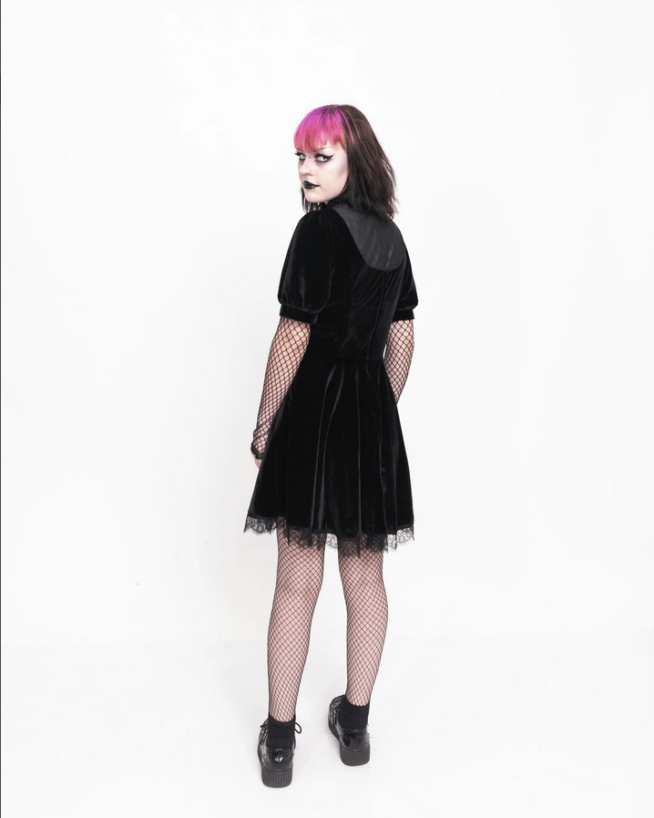 Modern Victorian Style Goth Velvet Dress