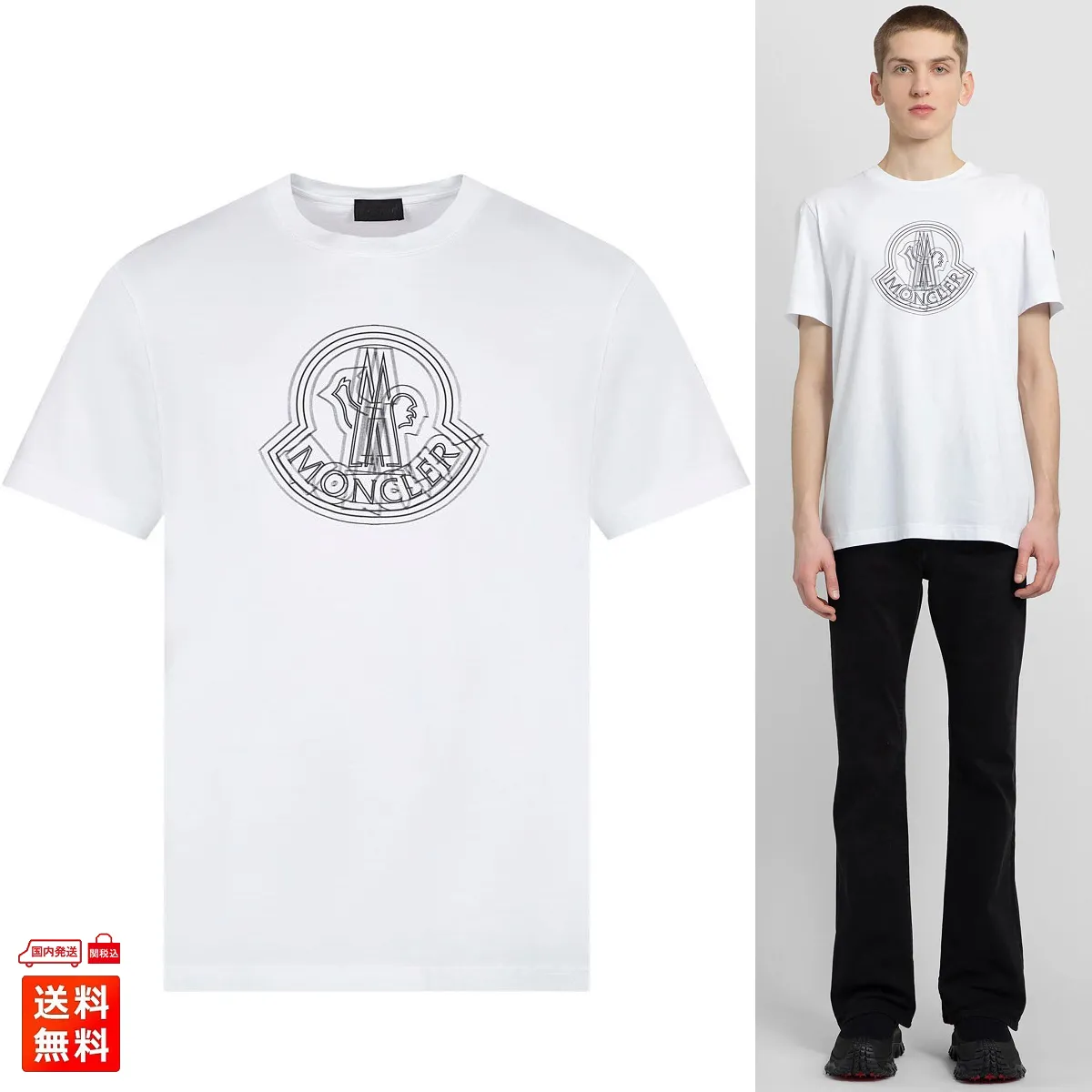 MONCLER  |Cotton Short Sleeves Logo T-Shirts