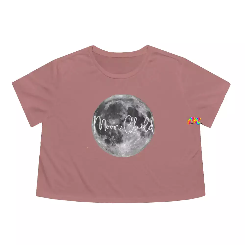 Moon Child Women's Flowy Cropped T-Shirt