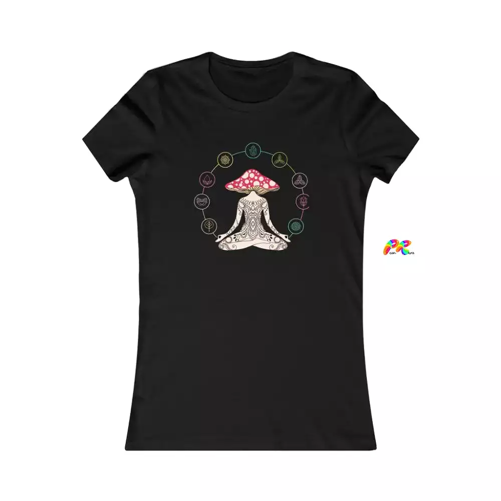 Mushroom Chakra Yoga Women's Slim T-Shirt