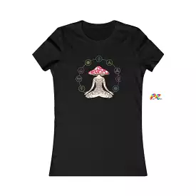 Mushroom Chakra Yoga Women's Slim T-Shirt