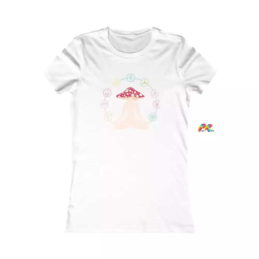 Mushroom Chakra Yoga Women's Slim T-Shirt