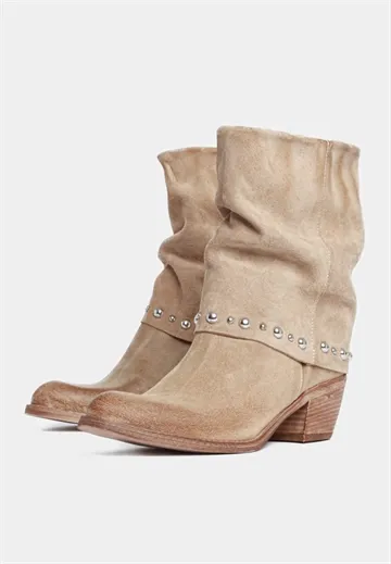 Nelle Western Studded Boot Sand