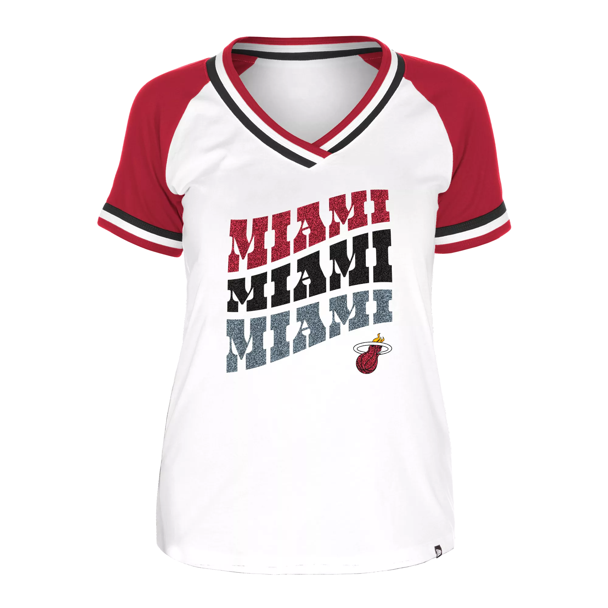 New Era Miami HEAT Repeat Women's V-Neck Tee