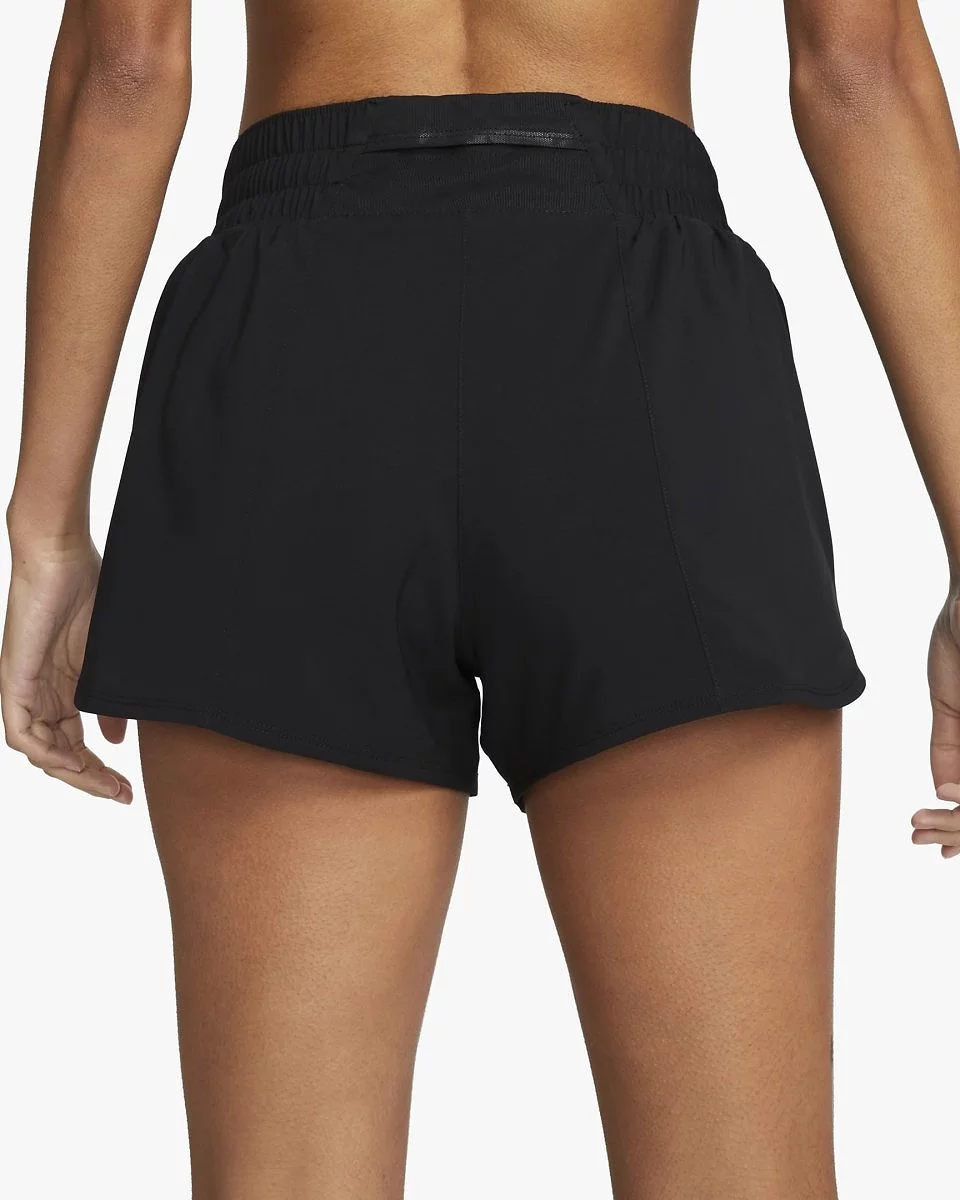 NIKE WOMEN'S DRI-FIT MID-RISE BRIEF-LINED BLACK SHORTS