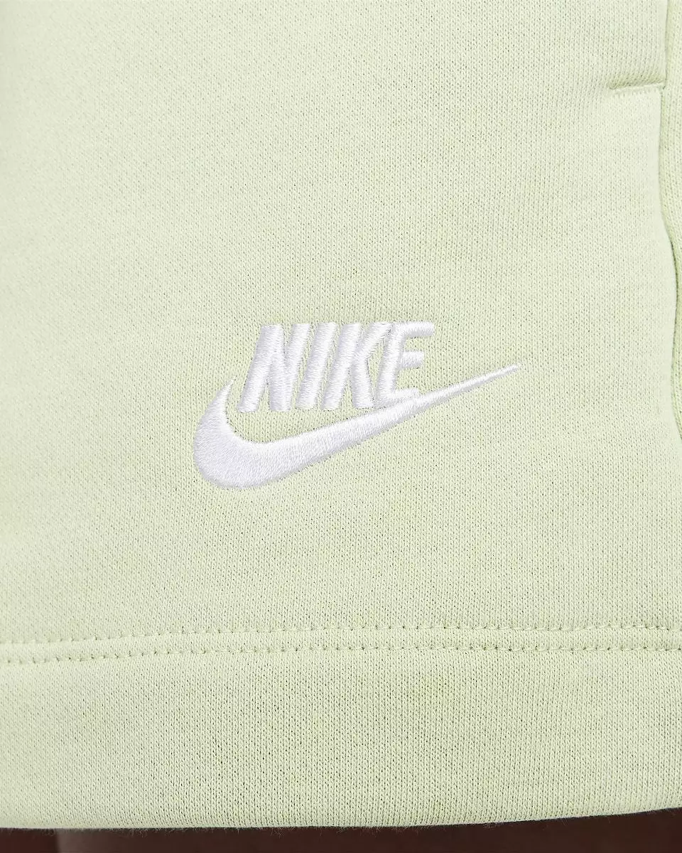 NIKE WOMEN'S SPORTSWEAR CLUB FLEECE GREEN MID-RISE SHORTS