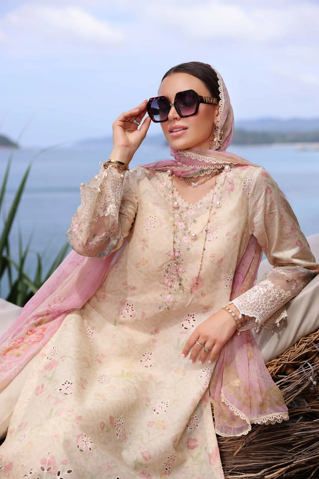 Noor by Saadia Asad Luxe PrintKari Unstitched Lawn 3Pc Suit D5-B