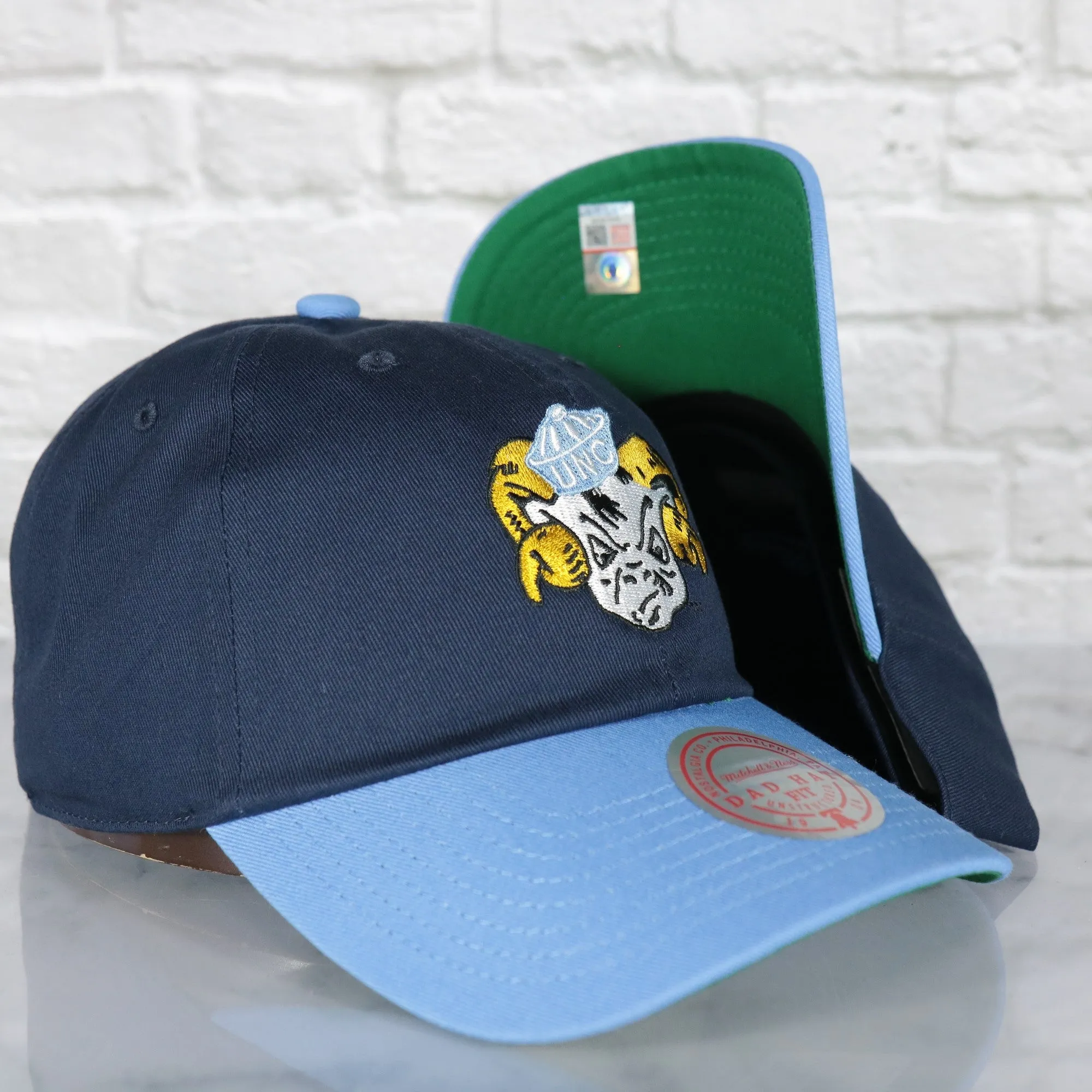 North Carolina Tar Heels NCAA Team 2 Tone 2.0 Green bottom | Navy/Carolina Blue Dad Hat