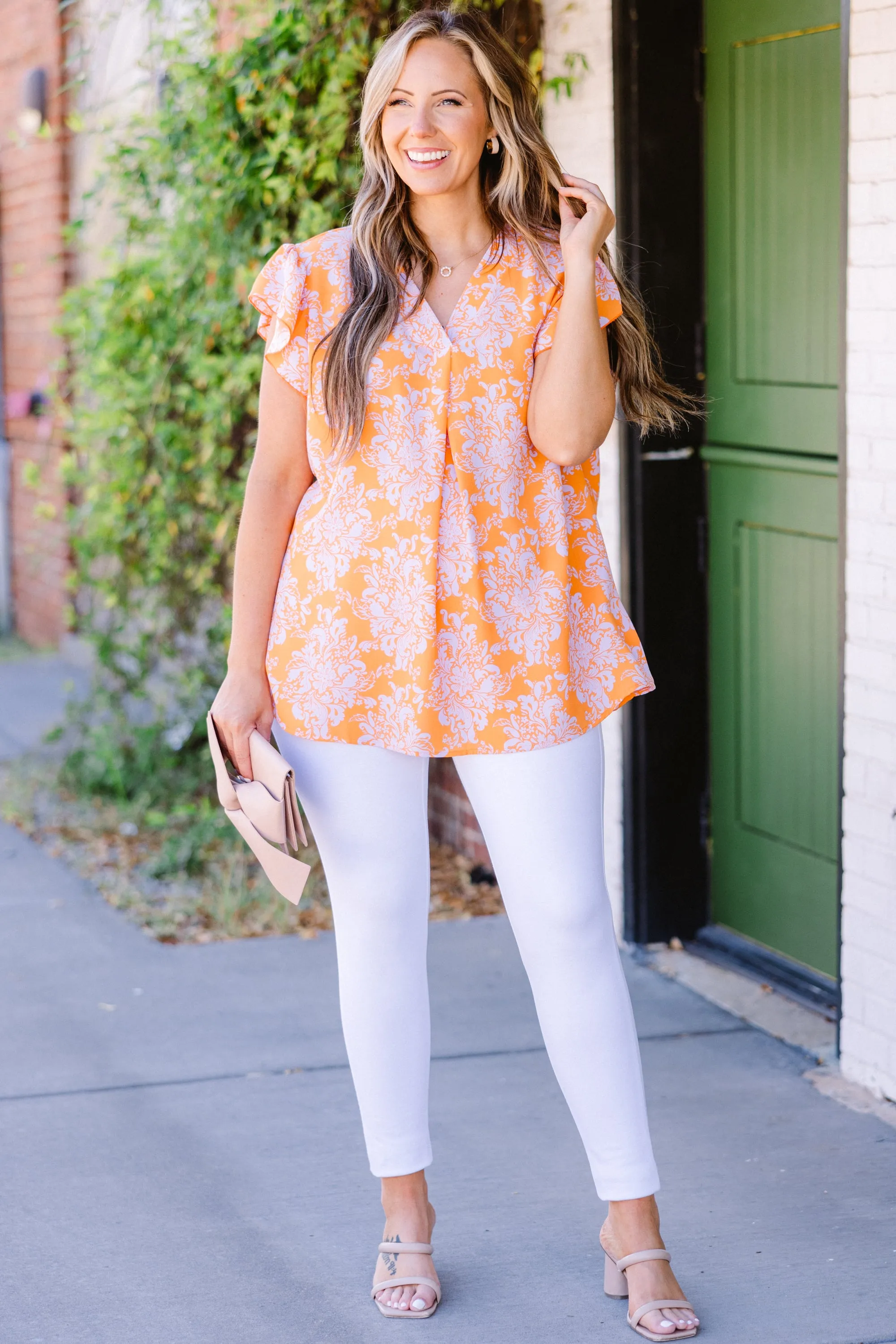 Oh Hello Gorgeous Top, Orange