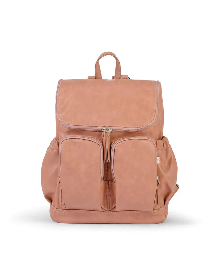 OiOi Signature Nappy Backpack - Dusty Rose Vegan Leather