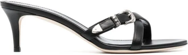 Paris Texas Regina 55mm leather mules Black