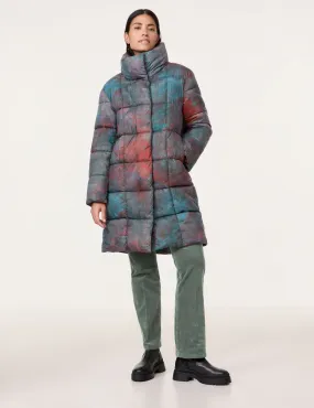 Patterned quilted coat