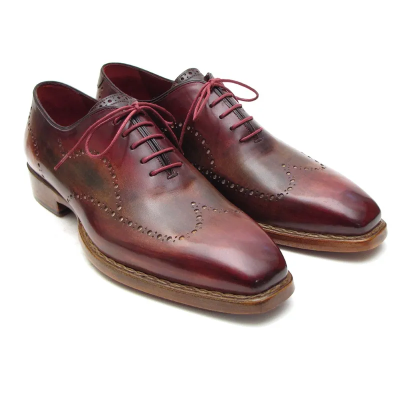 Paul Parkman Goodyear Welt Wingtip Oxfords Bordeaux / Camel