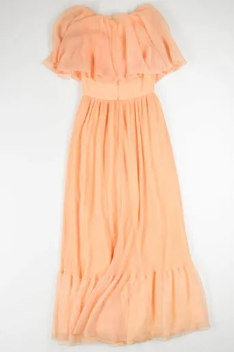 Peach Ruffle Vintage Dress