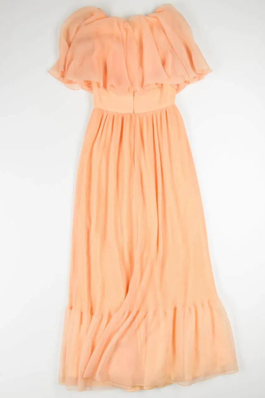 Peach Ruffle Vintage Dress