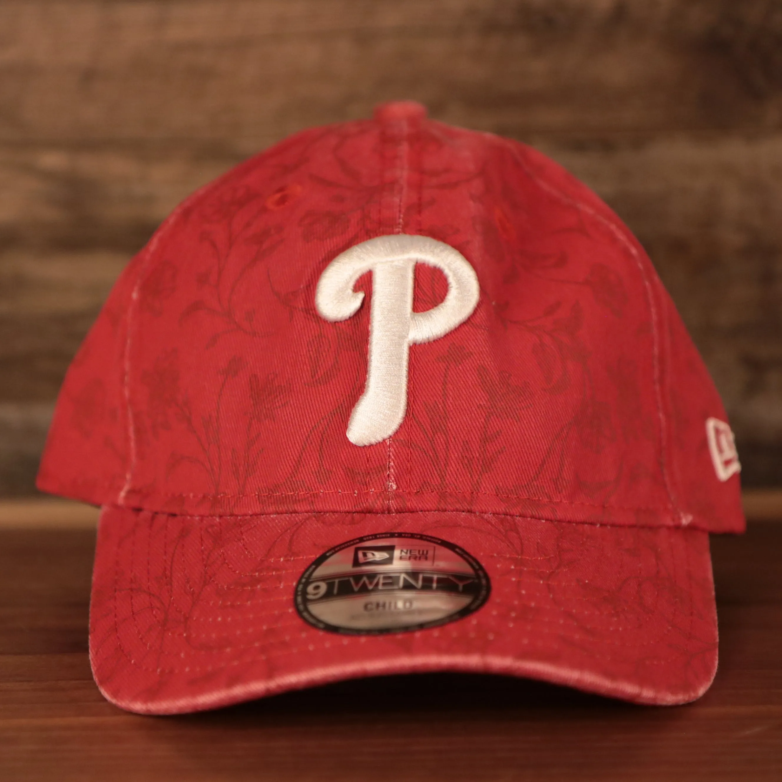 Philadelphia Phillies Floral Pattern Red Child 9Twenty Adjustable Dad Hat