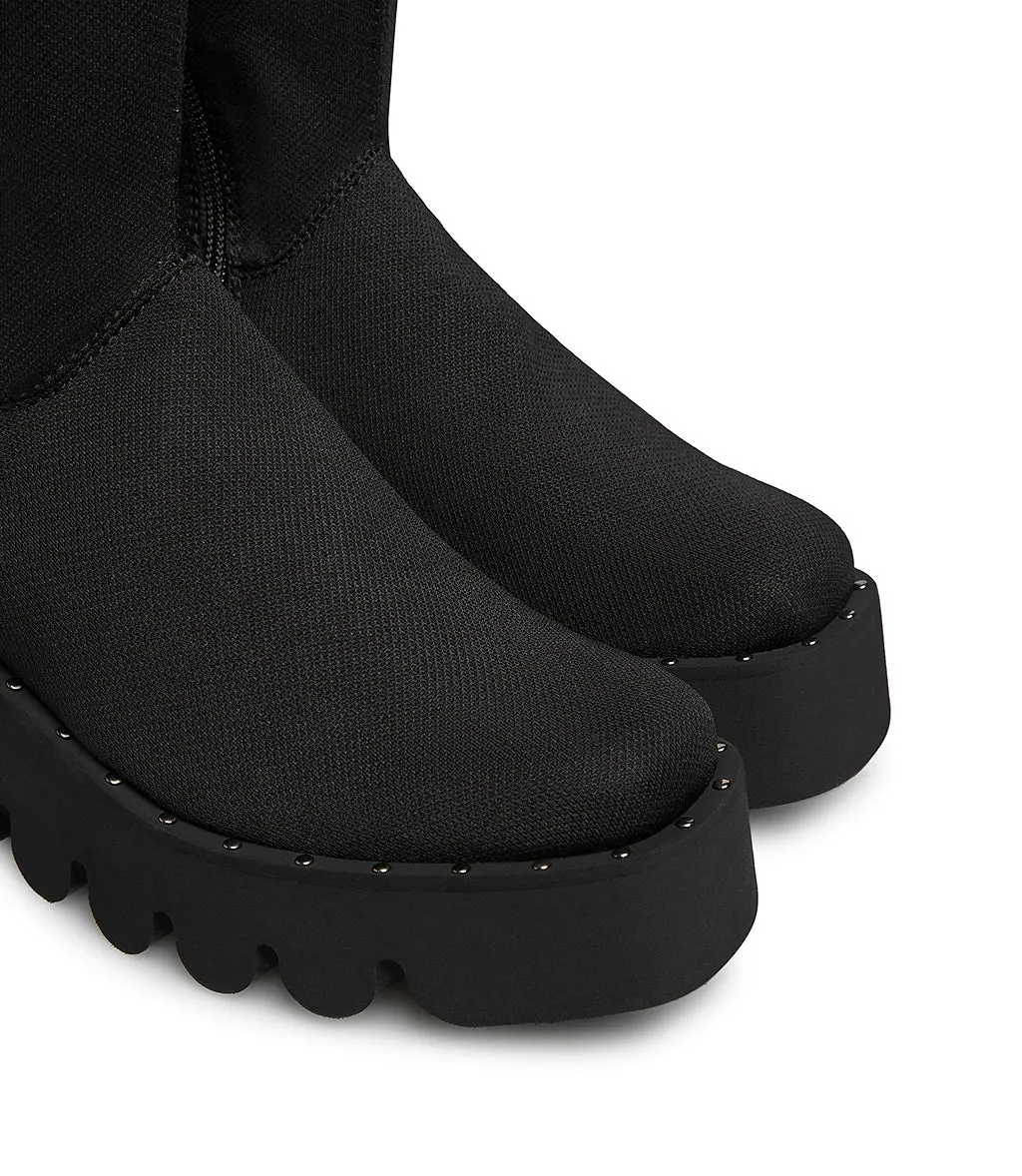 PLATFORM LONG SOCK BOOT BLACK - MARCO MOREO