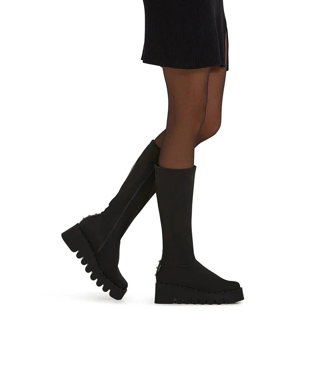 PLATFORM LONG SOCK BOOT BLACK - MARCO MOREO