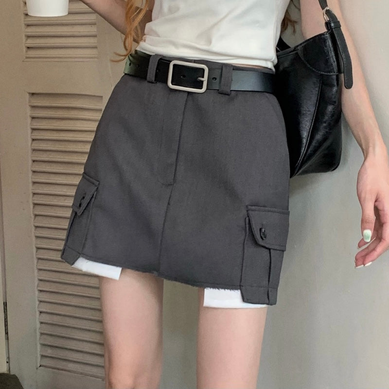 Pocket A-Line Skirt