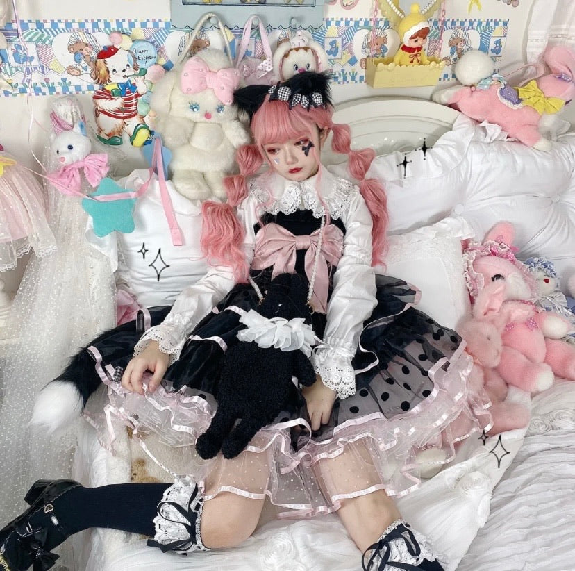 Pre-order Be your sweet Kitty (top/ skirt) Lolita dress