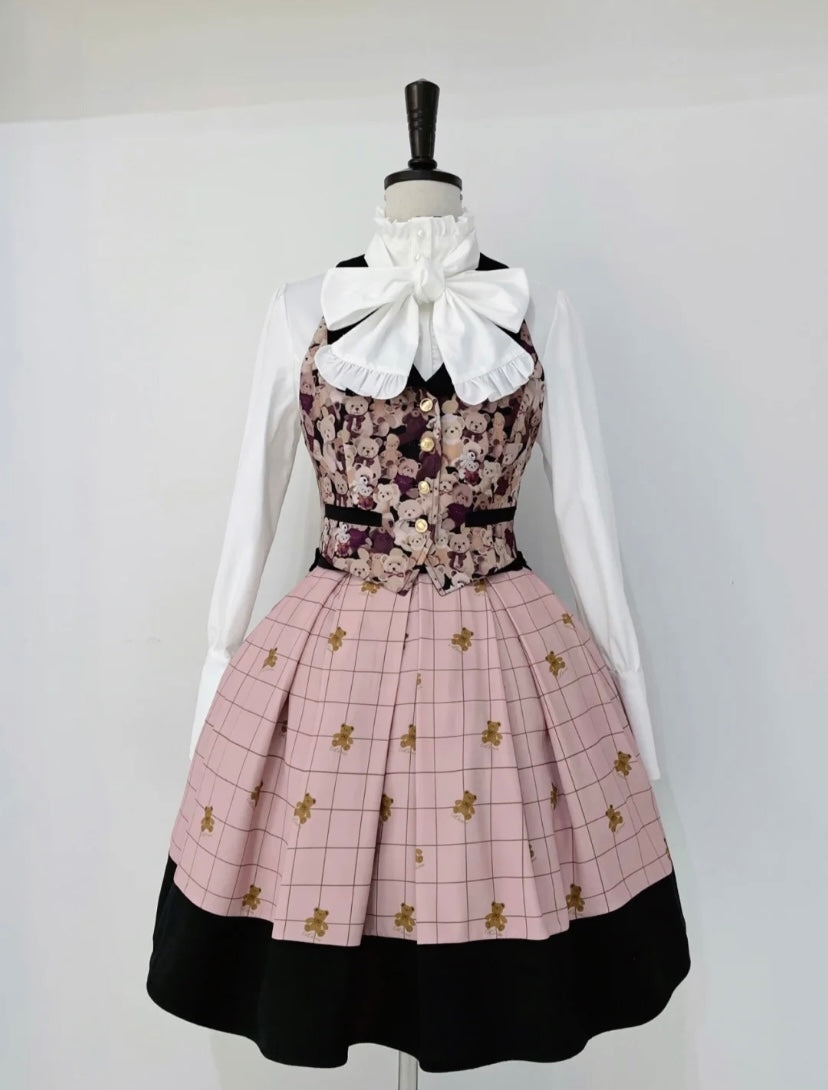 Premium Lolita collection - Teddy Family Embroidery SK dress / jacket / Vest