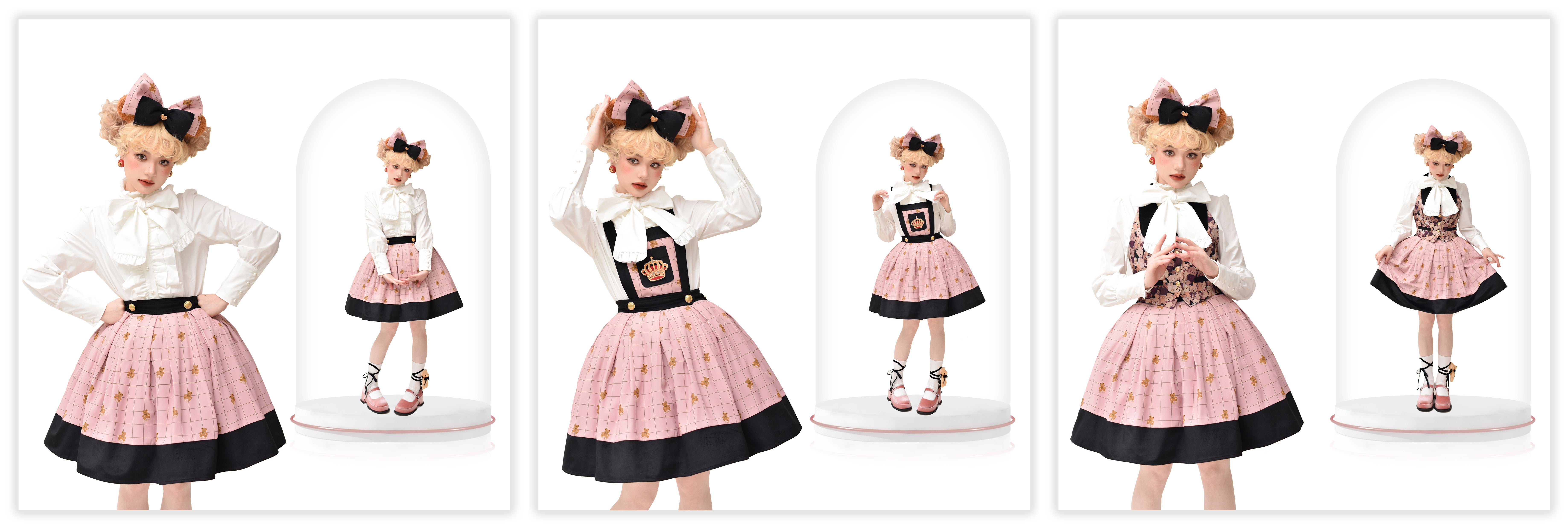 Premium Lolita collection - Teddy Family Embroidery SK dress / jacket / Vest