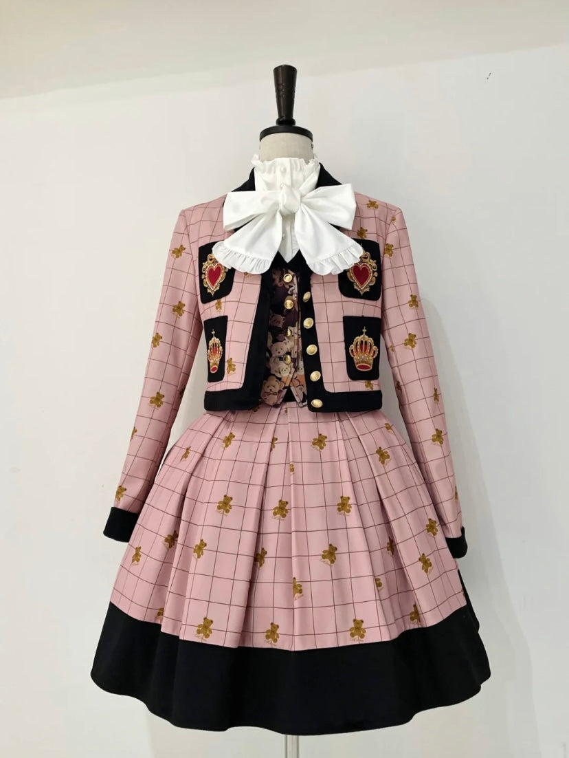 Premium Lolita collection - Teddy Family Embroidery SK dress / jacket / Vest