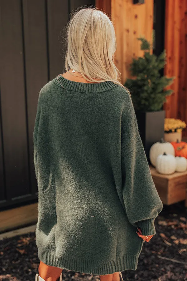 Pumpkin Spice Feels Knit Sweater Dress