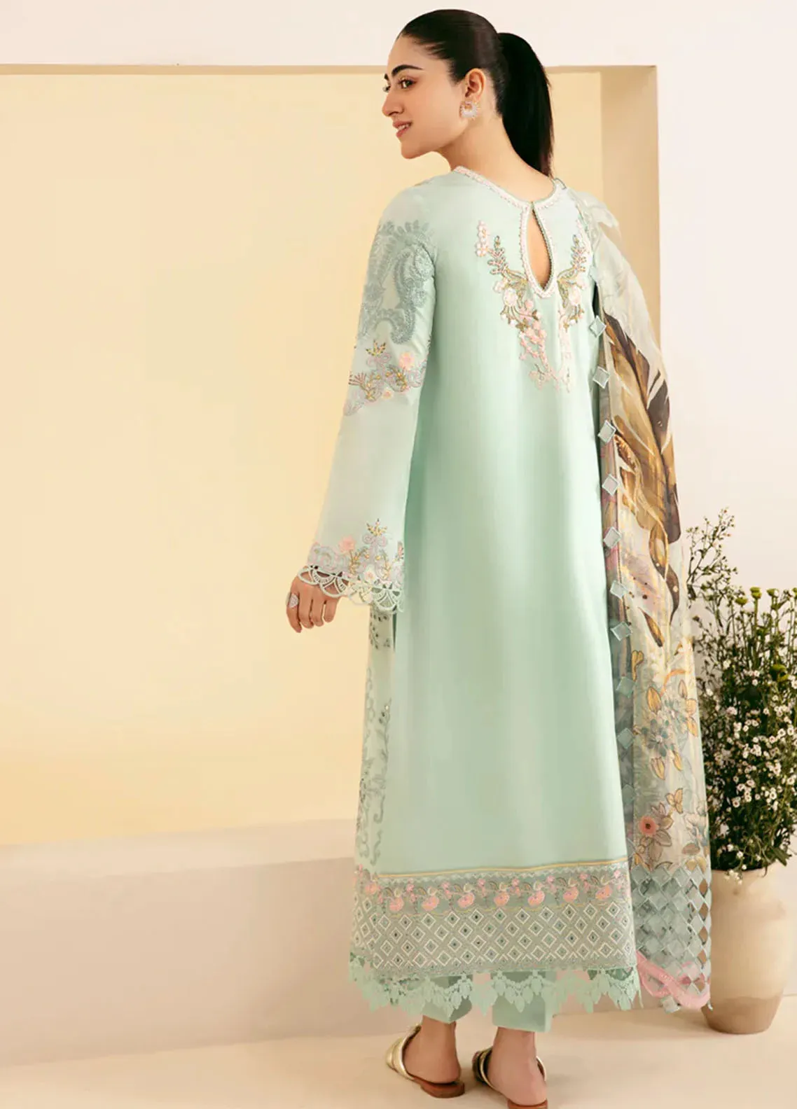 Qlinekari By Qalamkar Embroidered Lawn 3 Piece Unstitched Suit QLM24QK SQ-06 AFROZEH