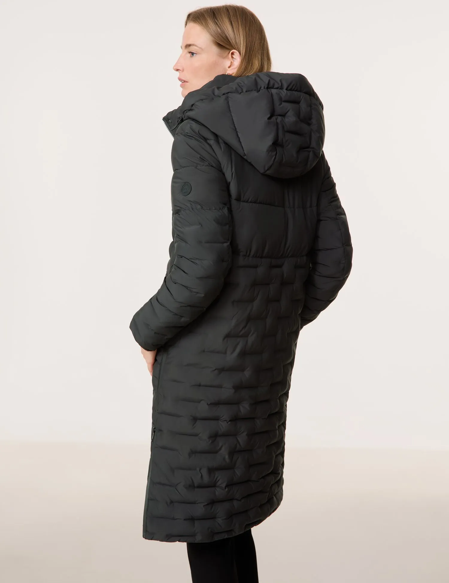 Quilted coat with side zips