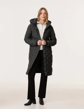 Quilted coat with side zips