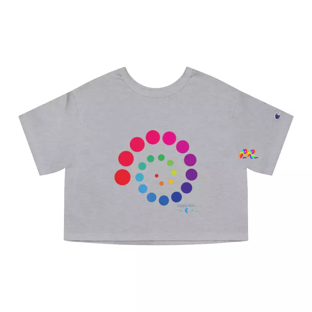 Rainbow Spin Champion Women's Cropped T-Shirt