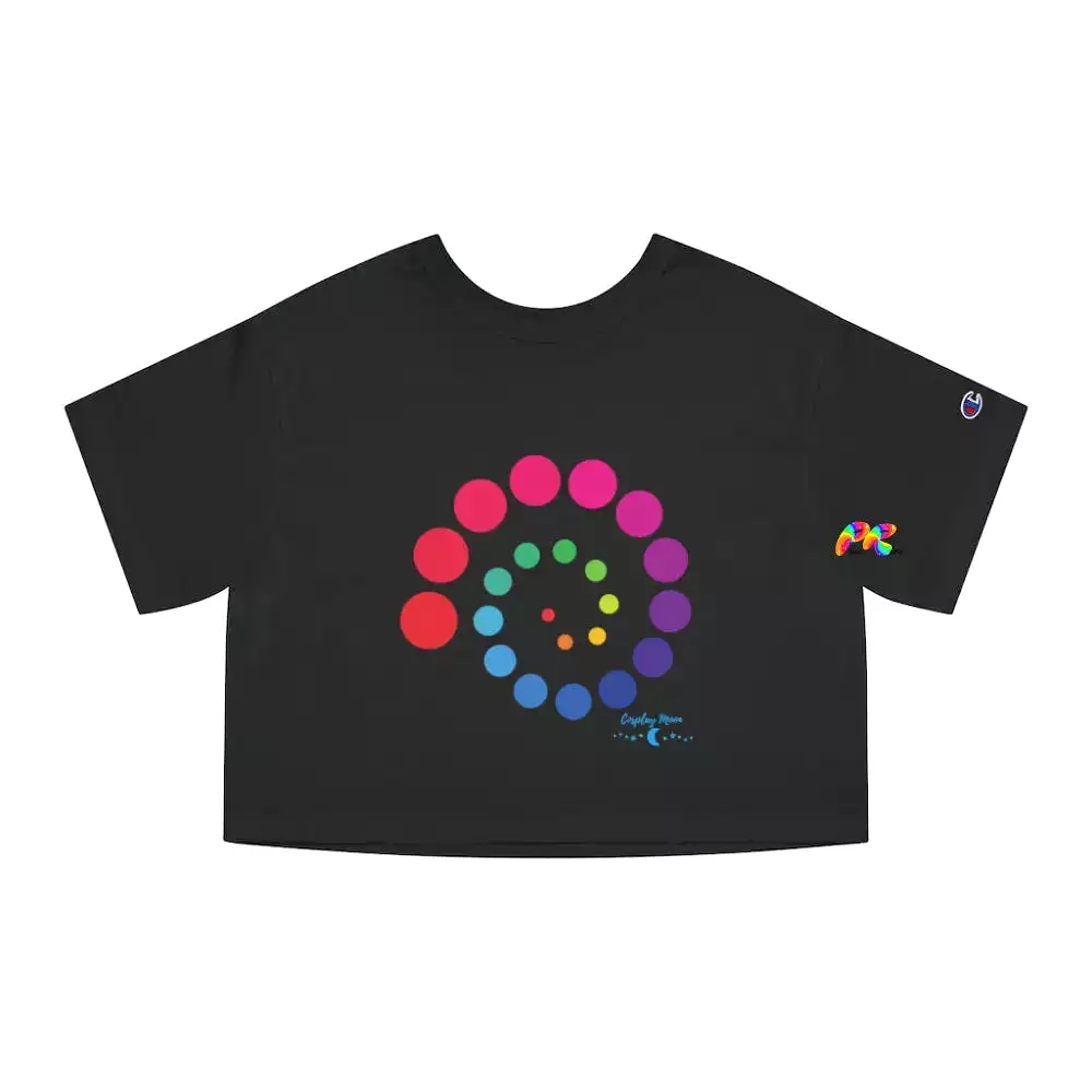 Rainbow Spin Champion Women's Cropped T-Shirt