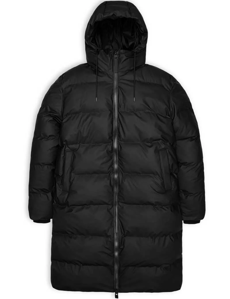 Rains Alta Long Puffer Jacket Black