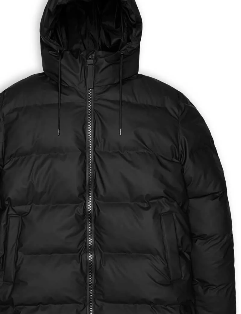 Rains Alta Long Puffer Jacket Black