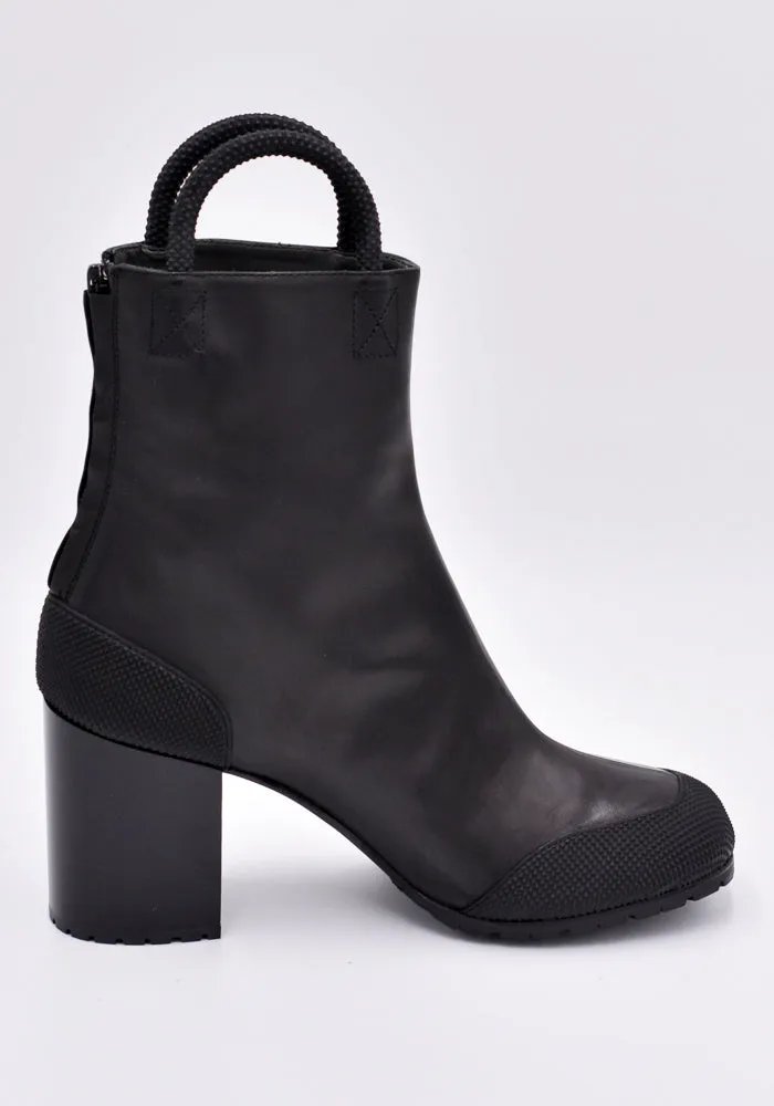 RANDOM IDENTITIES BOOT-01 WORKER LEATHER BOOTS BLACK