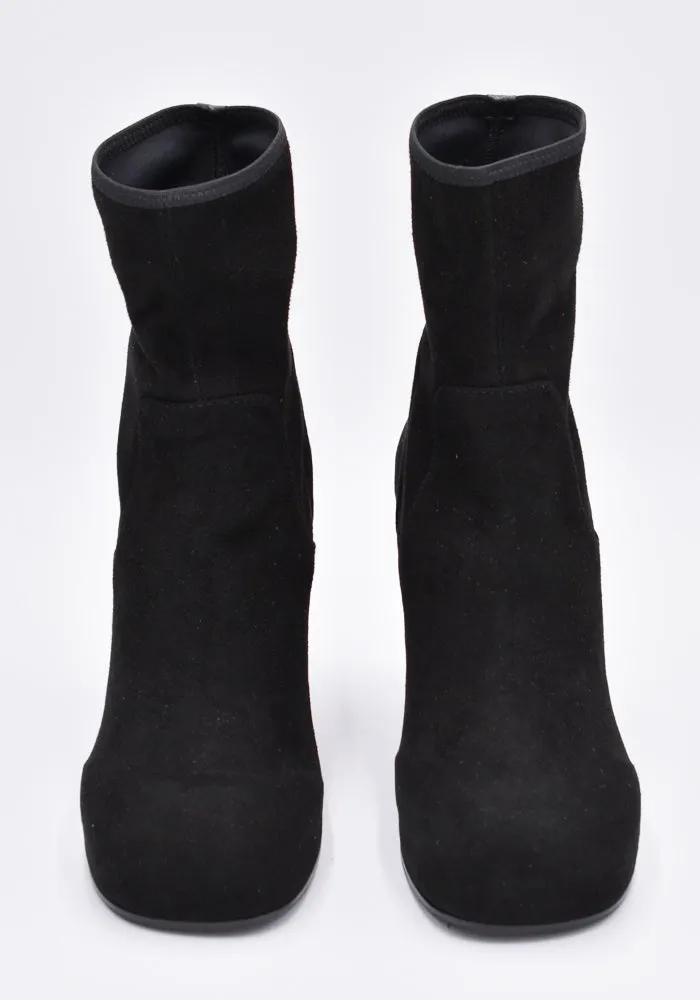 RANDOM IDENTITIES BOOT-03 SUEDE BOOTS BLACK