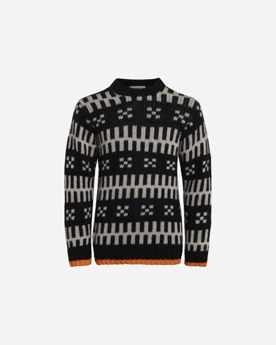 Recycled Iceland Keldino Sweater - Black/Ecru