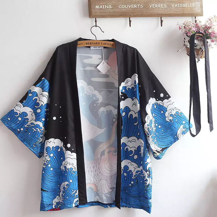 Red-Crowned Crane Printing Bathrobe AD12260